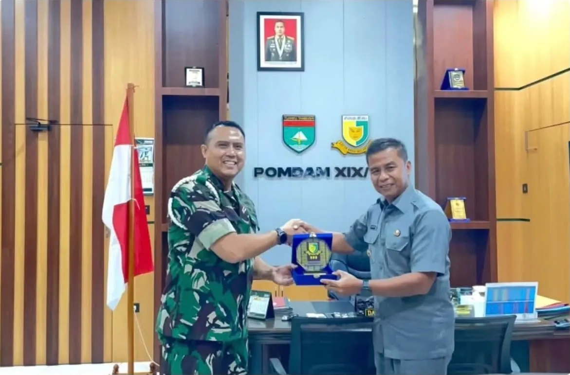 Bupati Kampar dan Danpomdam XIX/TT Perkuat Sinergi, Jaga Stabilitas dan Kondusivitas Daerah