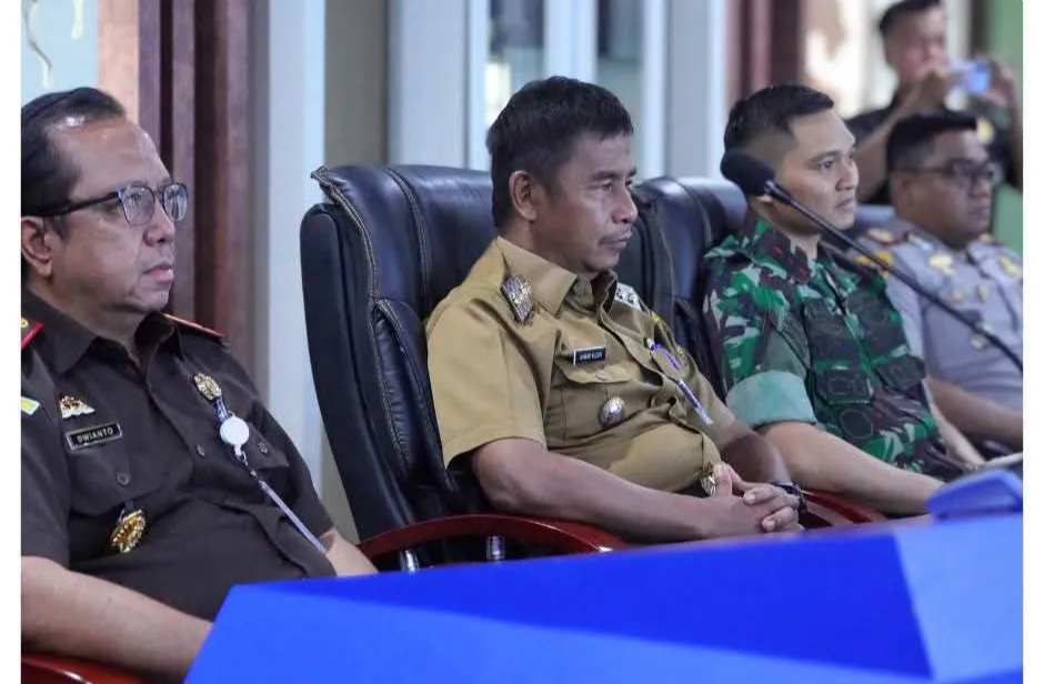 Bupati Kampar Ikuti Rakor Nasional Penanganan Karhutla Bersama Lintas Kementerian, Kapolri dan Jaksa Agung